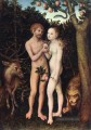 Adam und Eve 1533 Religiosen Lucas Cranach der Ältere Nacktheit